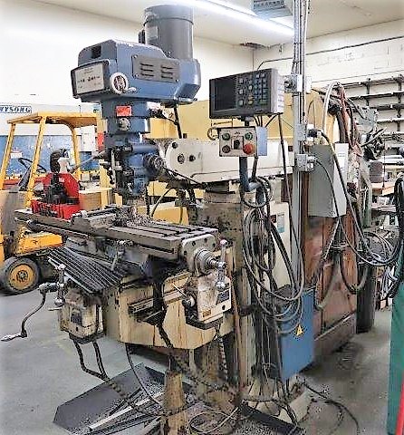 Modern 3VM Uni Mill, 50 x 10 table, Acu-Rite XYZ DRO